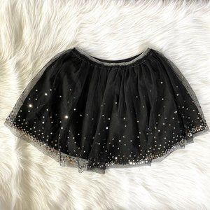 Gap Kid Girls Black Tulle Starry Night Party Skirt